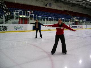 Sarah & Rebecca on ice